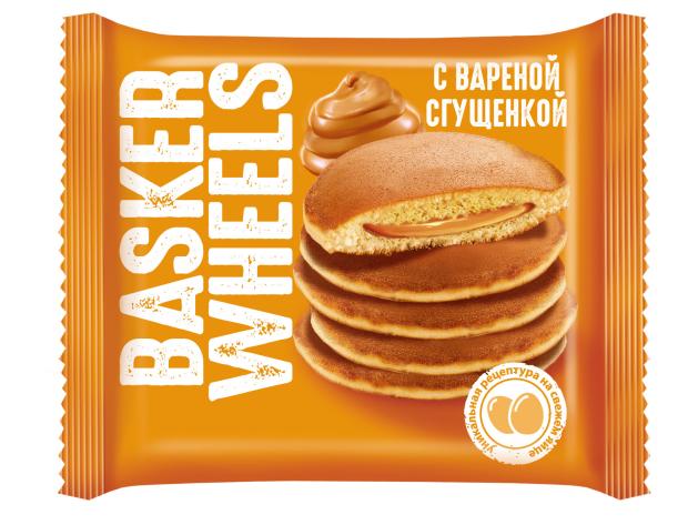 Пирожное Basker Wheels Pancake c вареной сгущенкой, 36 г пирожные левушка детям с вареной сгущенкой 140 г