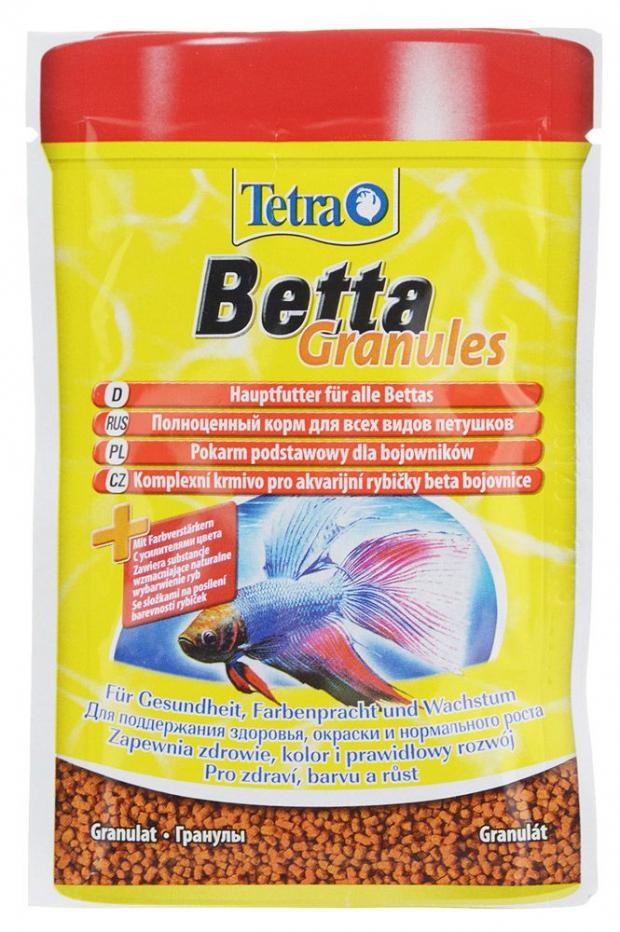 Корм для рыб Tetra Betta Granules гранулы для петушков, 5 г