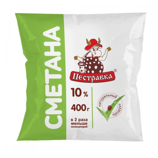 Сметана Пестравка 10% БЗМЖ, 400 г