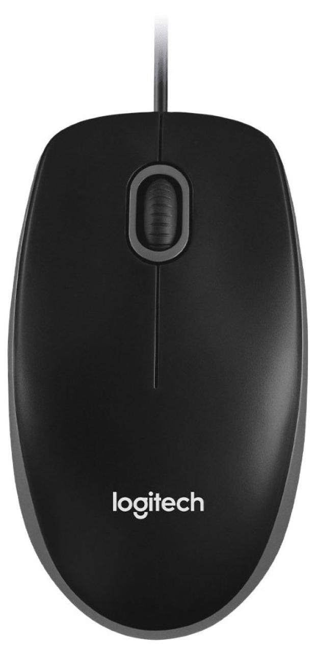 Мышь проводная Logitech B100 черная цена и фото