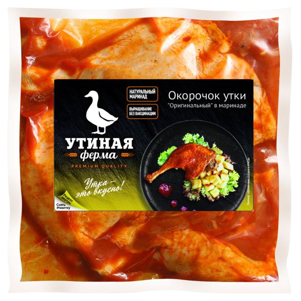 

Окорочок утки Утиная Ферма в маринаде охлажденный (1,2 - 1,5 кг), 1 упаковка ~ 1,3 кг