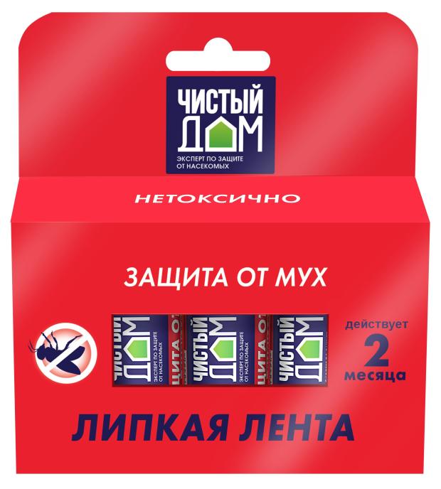 

Липкая лента от мух Чистый дом, 4 шт
