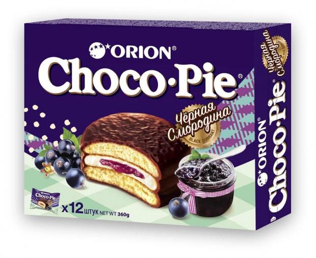 Пирожное Orion Choco Pie Черная смородина, 360 г