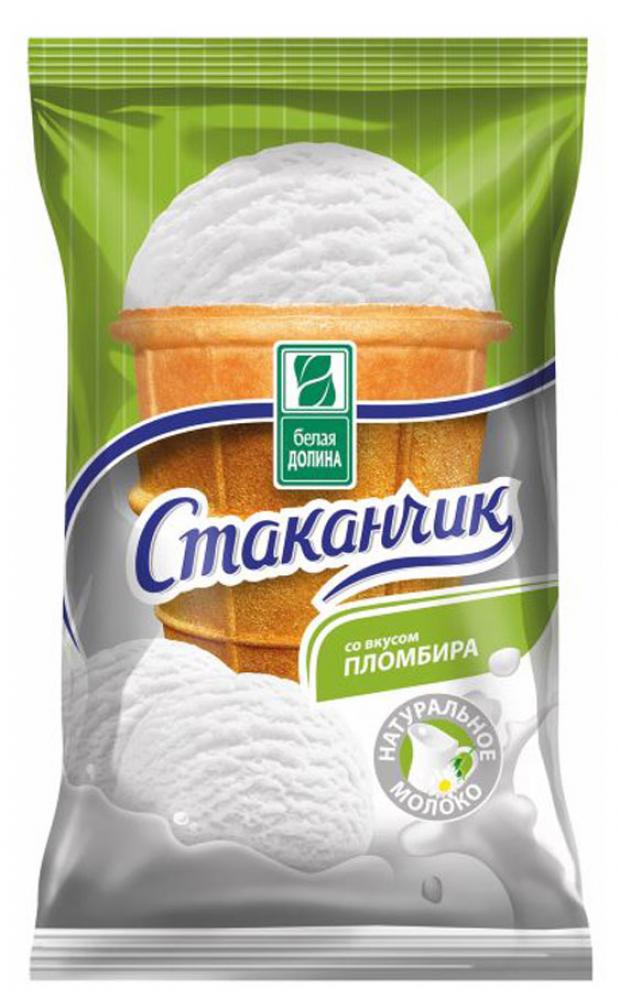 Мороженое Белая Долина вкус пломбира стакан 12% БЗМЖ, 70 г