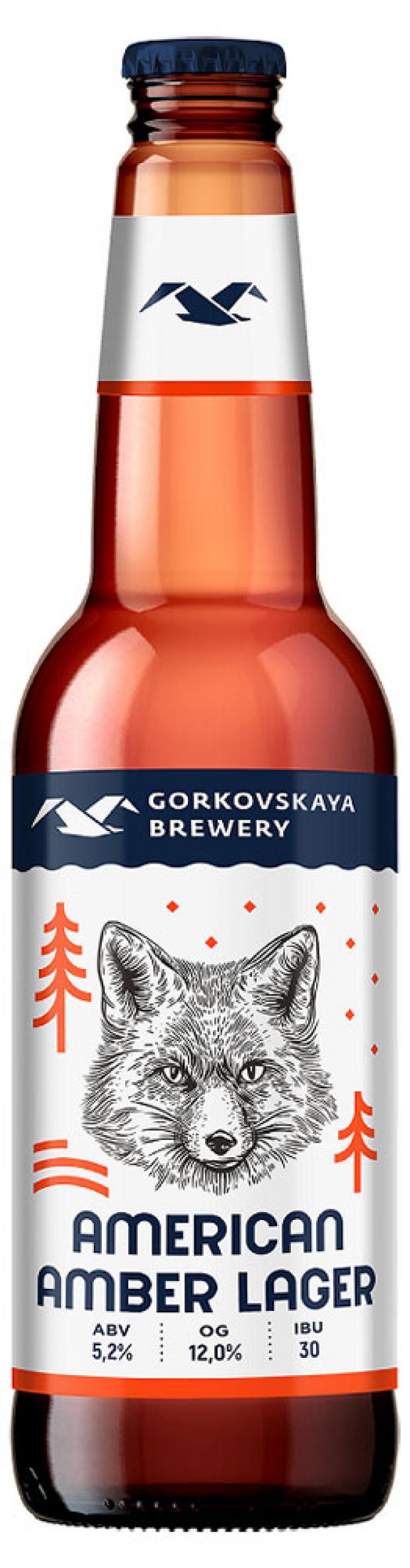 Пиво Горьковская Пивоварня American Amber Lager светлое нефильтрованное 5,2%, 440 мл mallaskoski last laugh amber lager