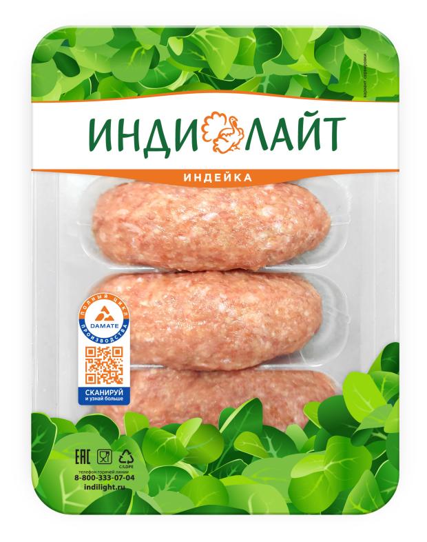 

Котлеты из индейки Индилайт По-деревенски охлажденные, 450 г