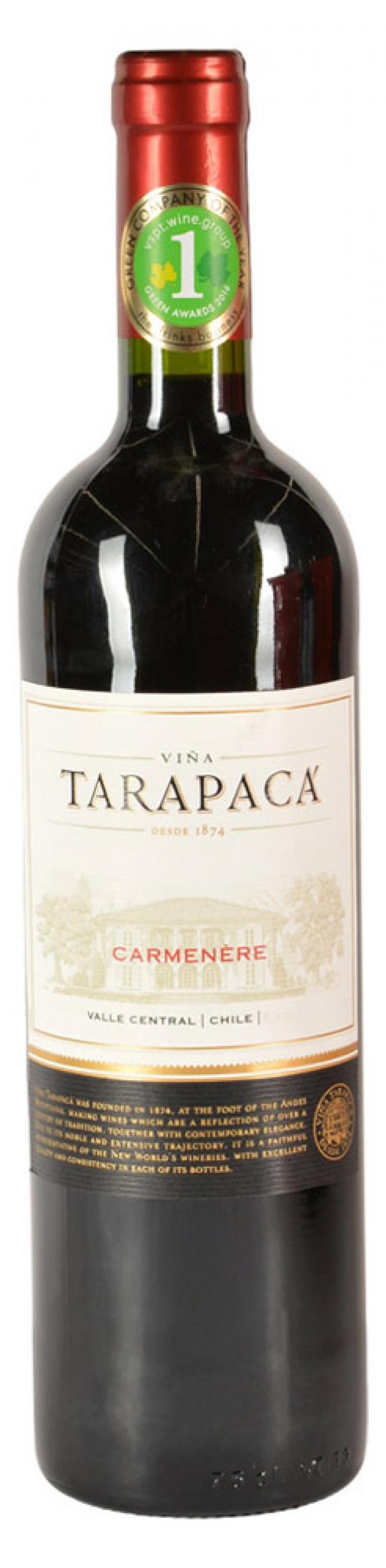 Вино Tarapaca Carmenere красное сухое Чили, 0,75 л вино sarmientos de tarapaca cabernet sauvignon красное сухое чили 0 75 л