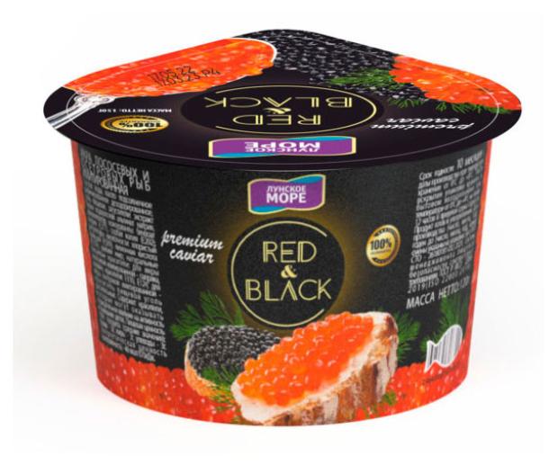 Икра красная Лунское море имитированная лососевых и осетровых рыб 150 г 79₽