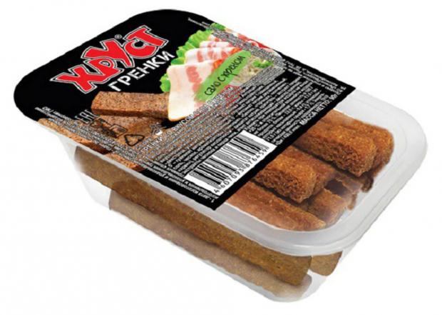 Гренки ржано-пшеничные Хруст со вкусом сала с хреном, 90 г