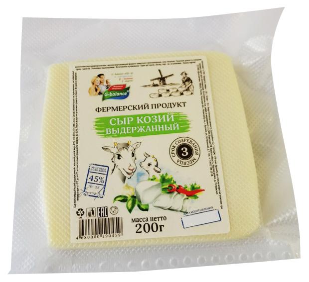 

Сыр G-balance из козьего молока 45% БЗМЖ, 200 г