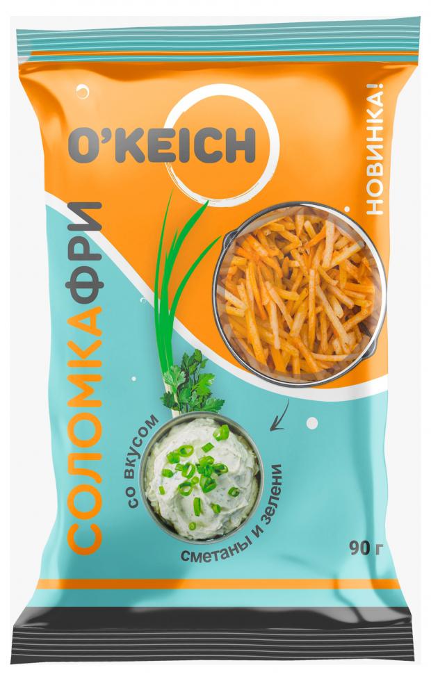 Чипсы O'KEICH Соломка ФРИ со вкусом сметаны и зелени, 90 г