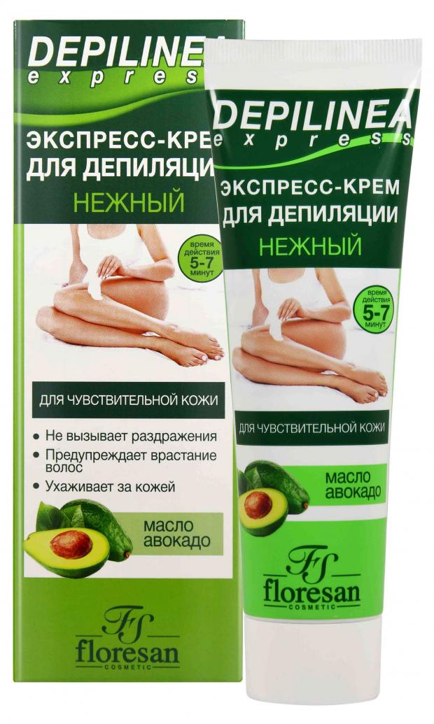 

Экспресс-крем для депиляции Floresan Cosmetic Нежный с маслом авокадо, 100 мл