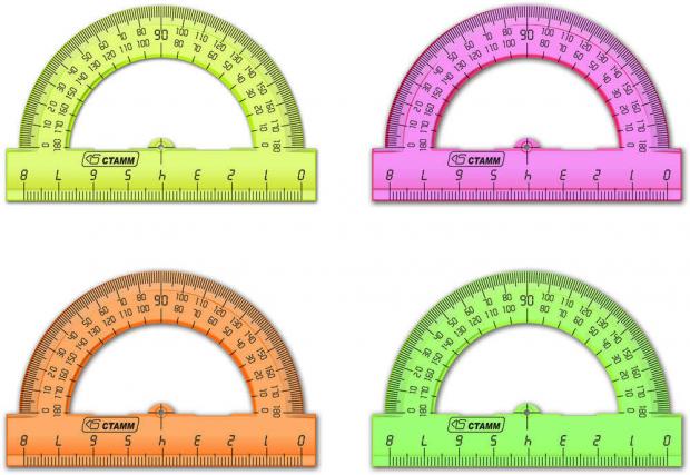 Транспортир Стамм, 8 см