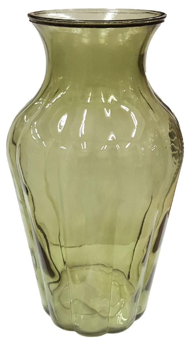 

Ваза стеклянная декоративная NinaGlass Амфора зеленый, 29 см