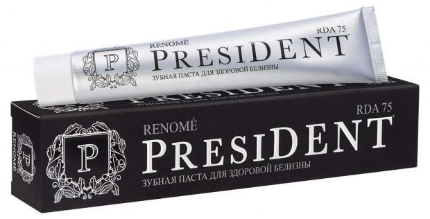 

Зубная паста President Renome для здоровой белизны, 75 мл