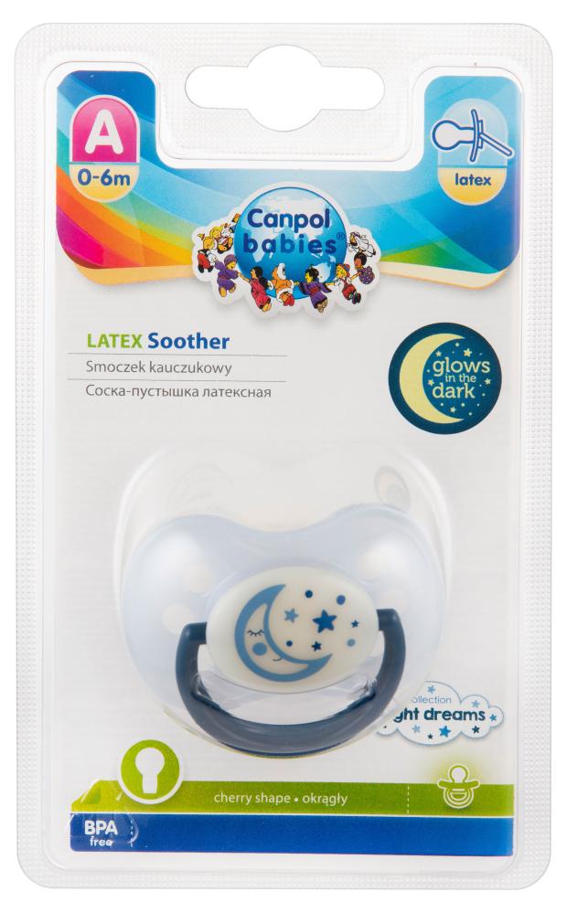 

Пустышка латексная Cherry Canpol babies Night Dreams 0-6 мес.