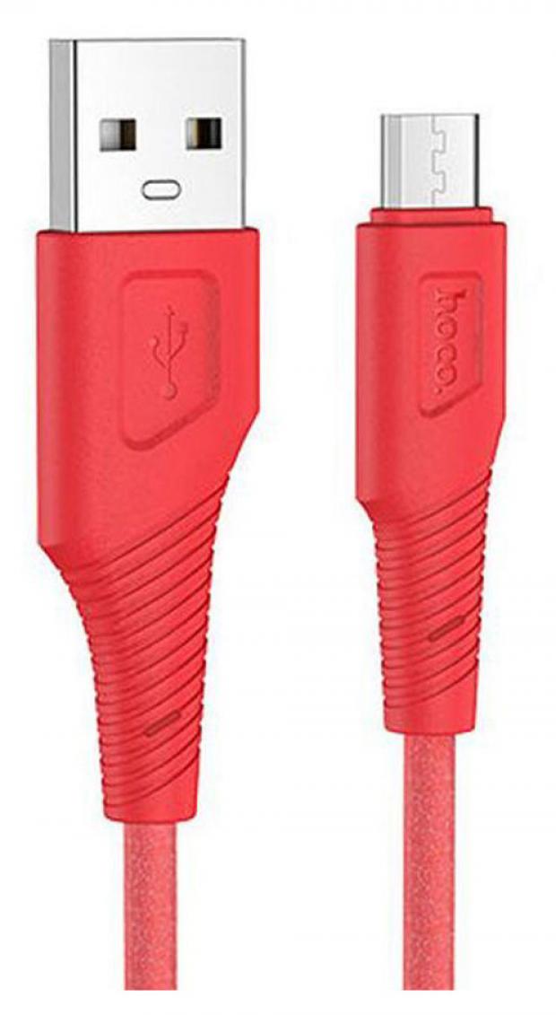 

USB кабель Hoco X58 MicroUSB красный, 1 м