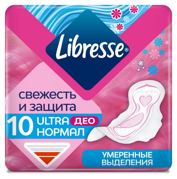 Прокладки гигиенические Libresse Ultra Нормал ДЕО с мягкой поверхностью, 10 шт