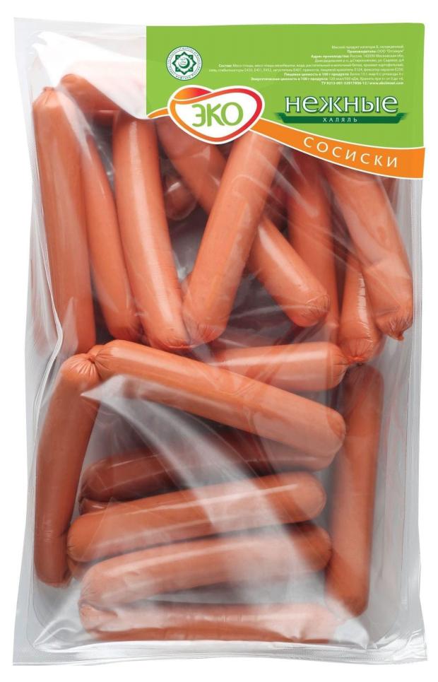 Сосиски ЭКО Нежные Халяль 15 кг 519₽