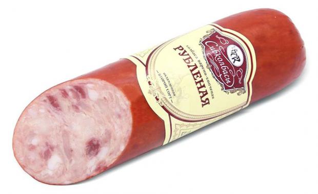 Колбаса варено-копченая Сибколбасы Рубленная, 350 г