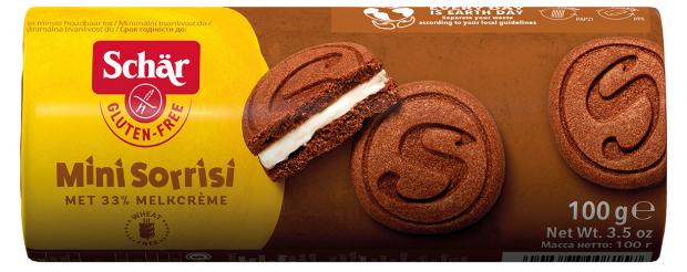 

Печенье Schar Mini Sorrisi с молочной прослойкой, 100 г