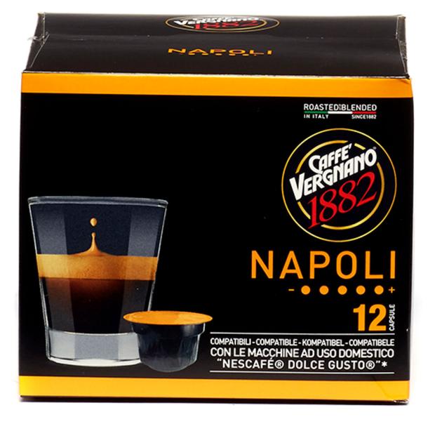 Кофе в капсулах Caffe Vergnano Dolce Gusto Napoli, 12 капсул кофе в капсулах gran caffe italiano decaffeinato gusto leggero 10 шт × 5 2 г