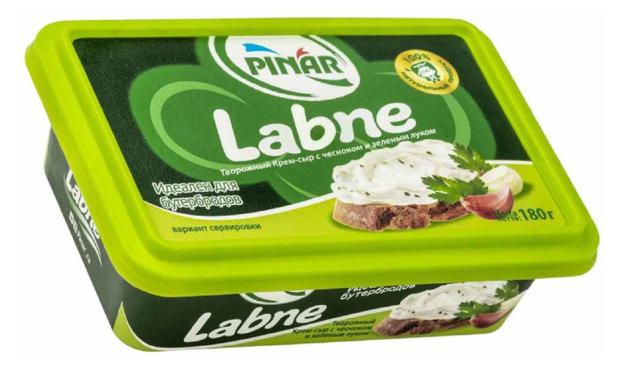

Сыр творожный с чесноком Pinar 60% БЗМЖ, 180 г