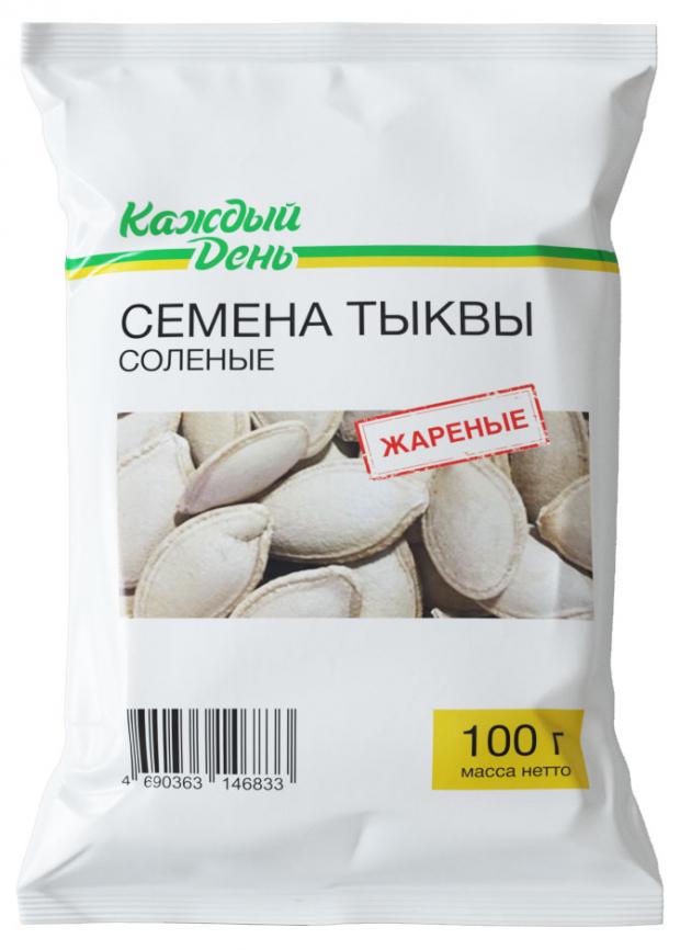 Семена тыквы Каждый День жареные соленые, 100 г