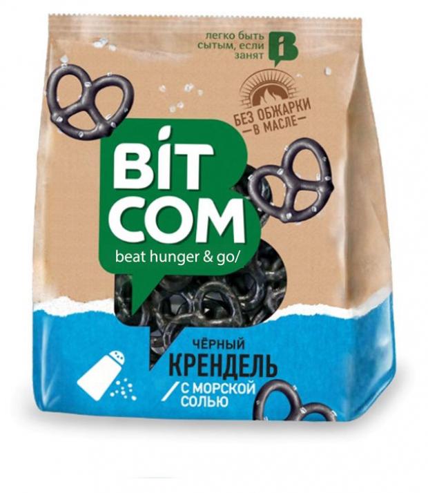 Крендель Bitcom черный с морской солью, 130 г