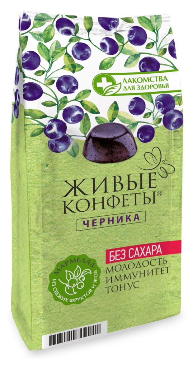 Живые конфеты Лакомства для здоровья черника, 170 г