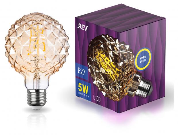 Лампа Rev Vintage Gold Filament Кристалл Deco Premium E27 2200K 5W
