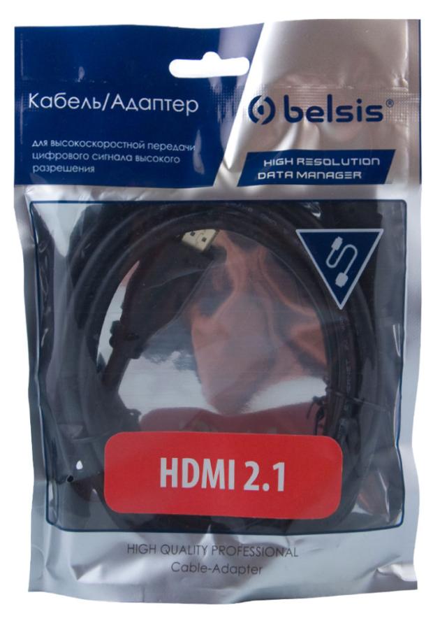 Кабель HDMI 2.1 Belsis, 2 м hdmi 1x2 hdcp 2 2 4k 60hz cascade hdr hdmi splitter 4k 1in 2 out support uhd edid for ps4