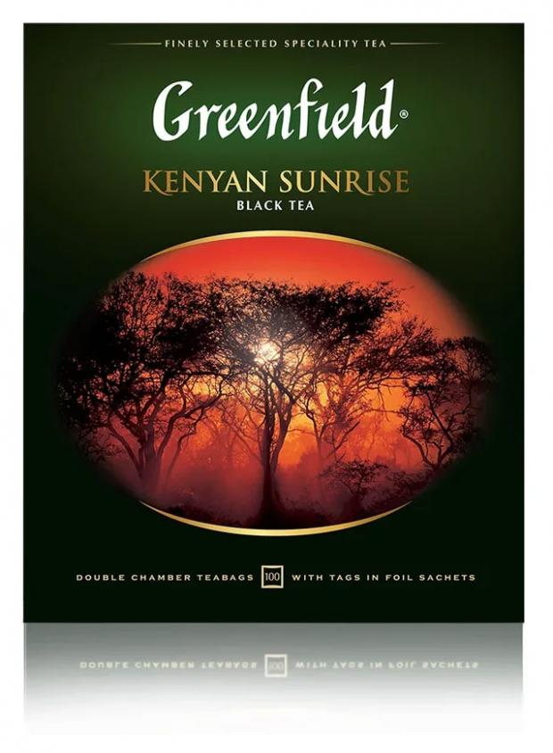 Чай черный Greenfield Kenyan Sunrise пакетированный, 100 шт чай майский 25пак 2г высокогорный