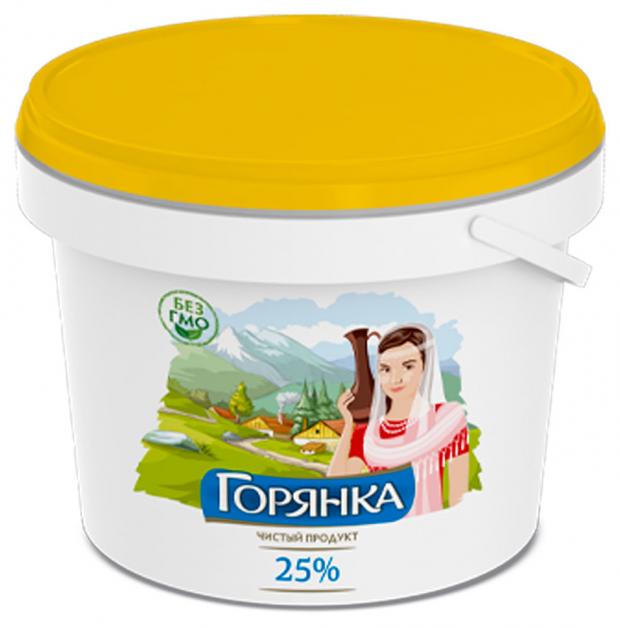 Сметанный продукт Горянка 25% ЗМЖ, 700 г