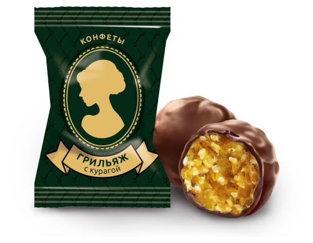 Конфеты Такф Тамбовская казначейша грильяж с курагой, вес
