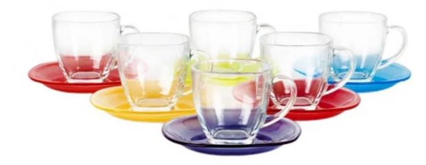 

Набор чайный Luminarc Carina Rainbow, 12 предметов
