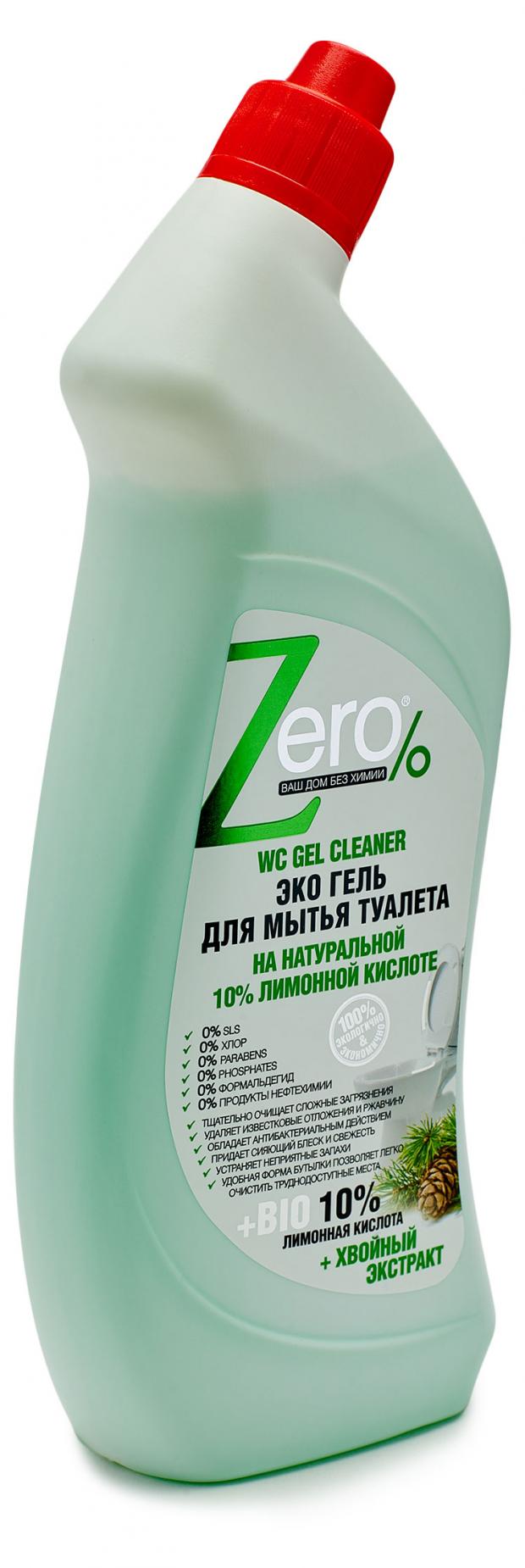 

Гель для мытья туалета Zero на натуральной лимонной кислоте, 750 мл