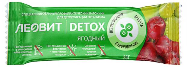 

Батончик детоксикационный «ЛЕОВИТ» Detox ягодный, 25 г