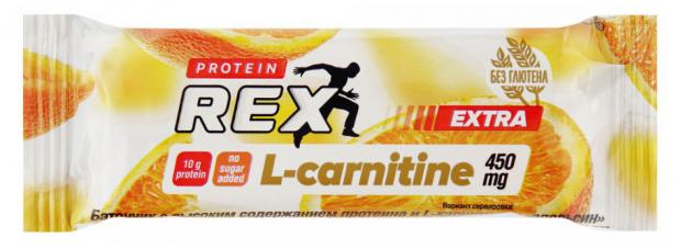 Батончик протеиновый Protein Rex Extra с L-карнитином апельсин, 40 г