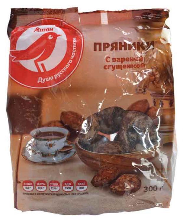 

Пряники АШАН с вареной сгущенкой, 300 г