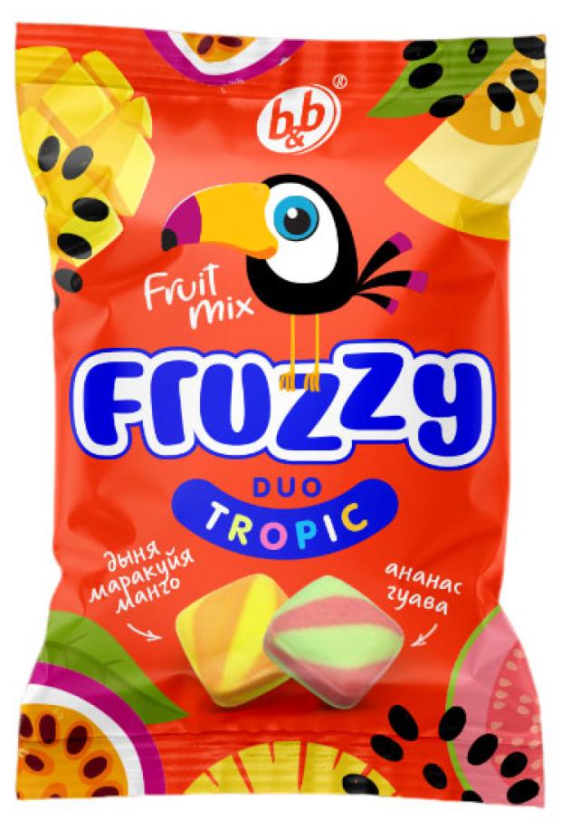 Конфеты жевательные Fruzzy Duo Тропический вкус, 180 г конфеты жевательные b