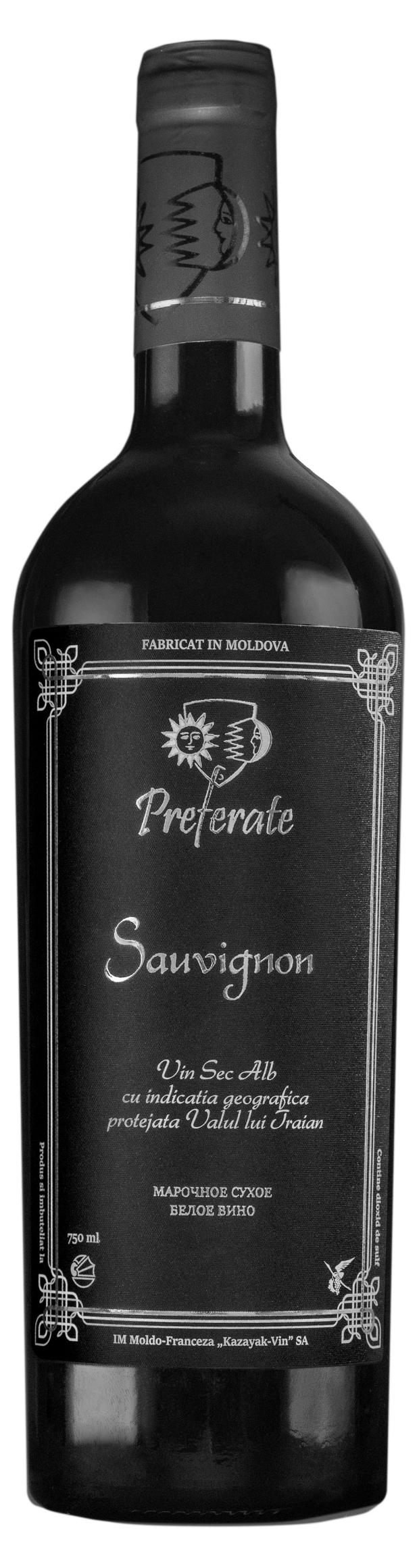 Вино Preferate Sauvignon белое сухое Молдавия, 0,75 л