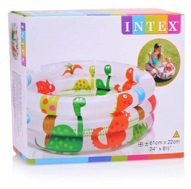 Бассейн надувной детский INTEX Динозаврики, 61х22 см