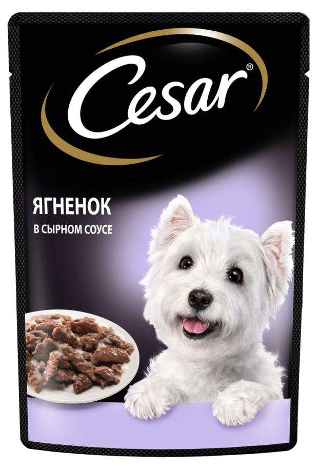 

Влажный корм для собак Cesar с ягненком в сырном соусе, 85 г