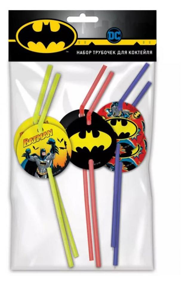 

Набор одноразовых трубочек для напитков Nd play Batman, 6 шт