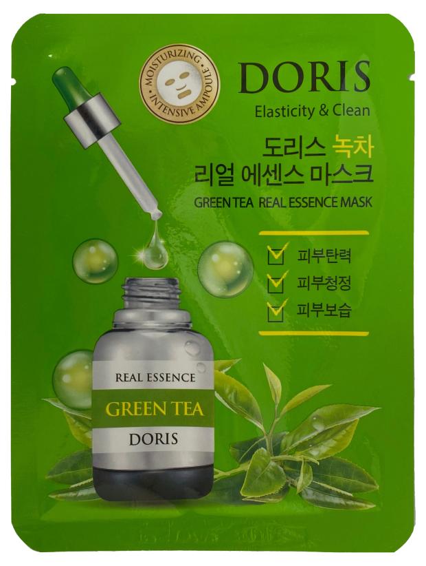 Маска тканевая для лица Jigott Doris Green Tea с экстрактом зеленого чая, 25 мл