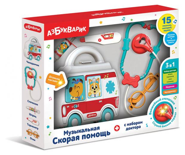 Игрушка развивающая Азбукварик Скорая помощь музыкальная