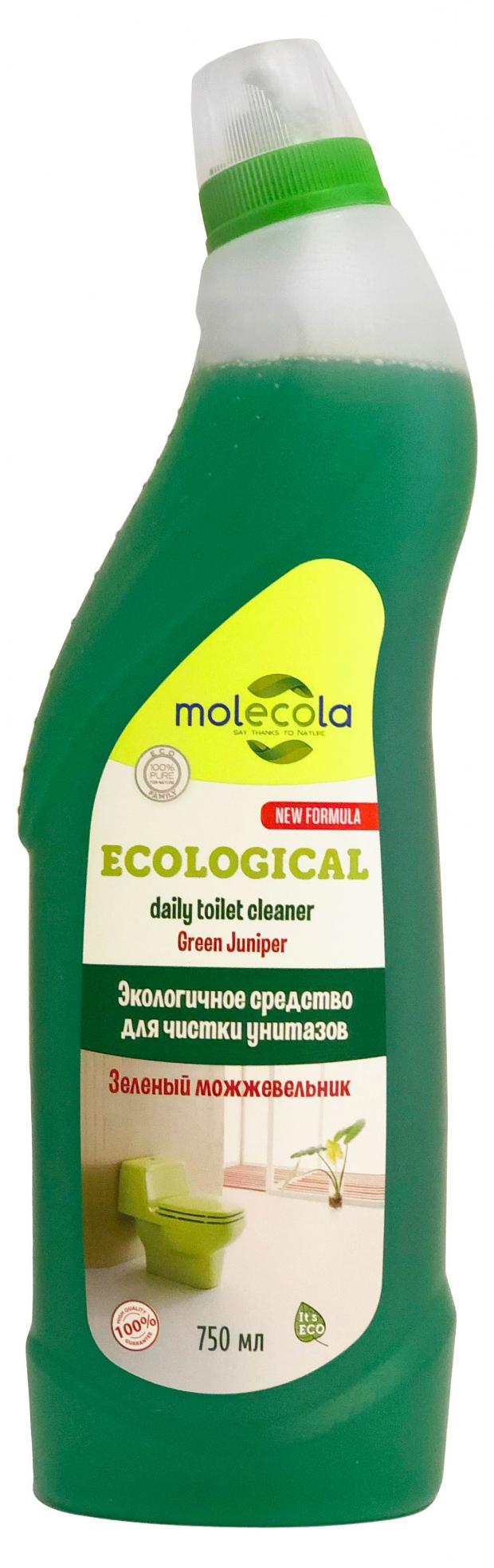 

Средство для чистки унитазов и сантехники Molecola Зеленый можжевельник, 0.75 л