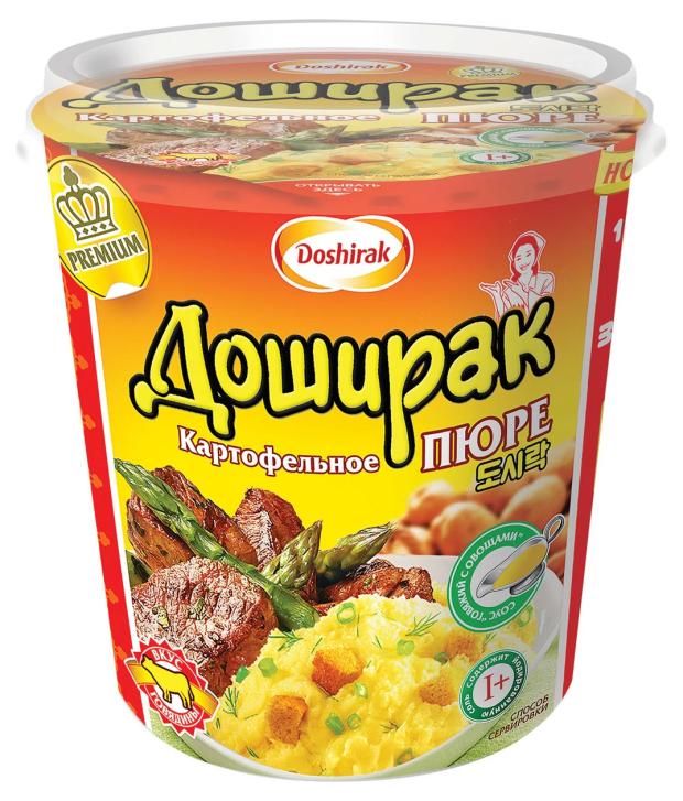 Пюре картофельное Доширак говяжее с овощами быстрого приготовления, 52 г