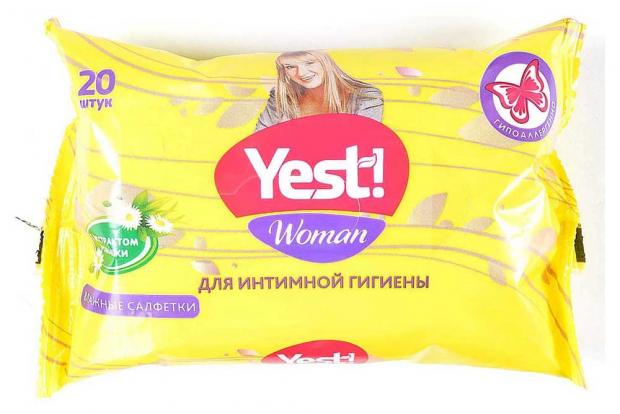 

Влажные салфетки для интимной гигиены Yest!, 20 шт